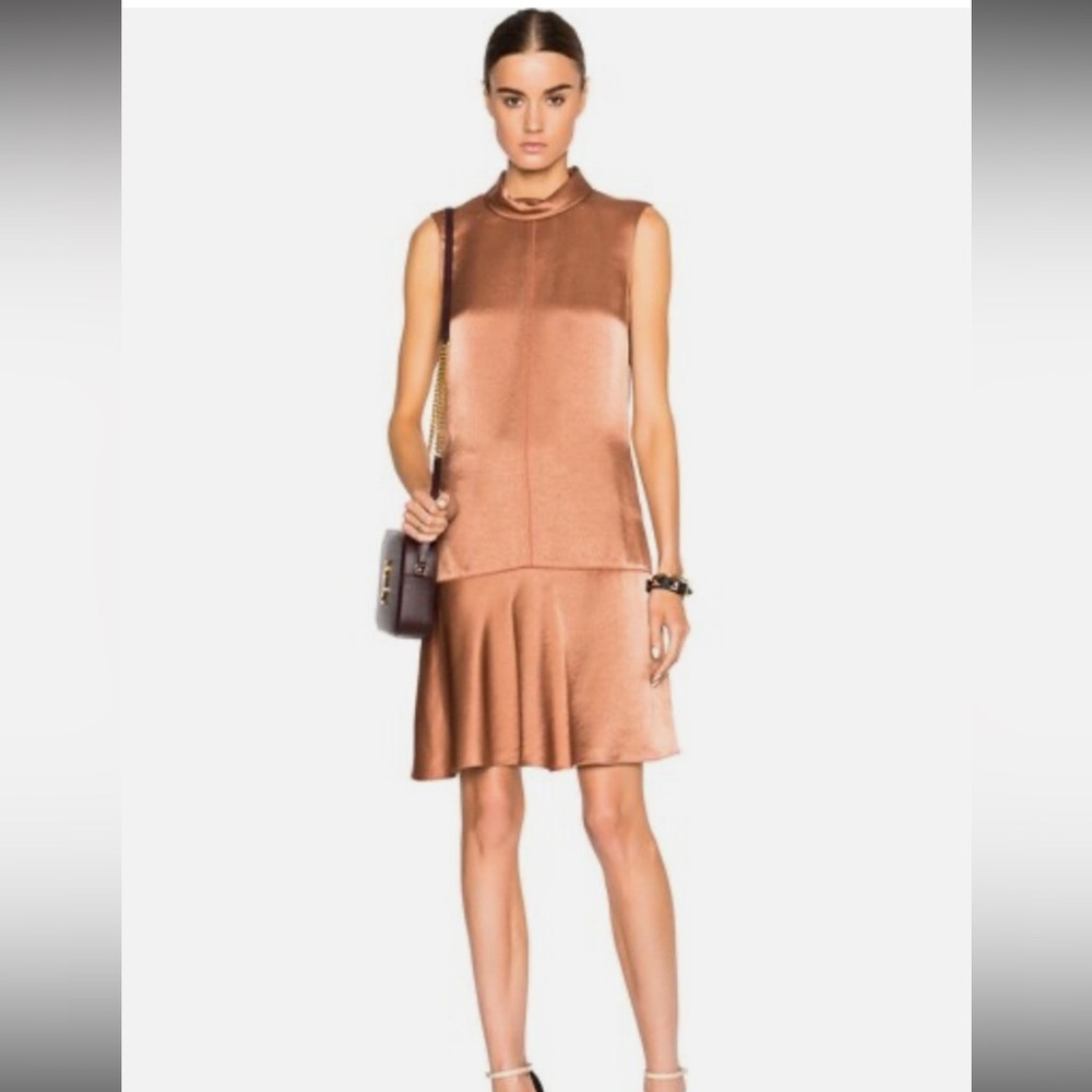 Rag & Bone Audrey Mini Dress in Cork Rose Gold-10 NWT - Picture 1 of 11